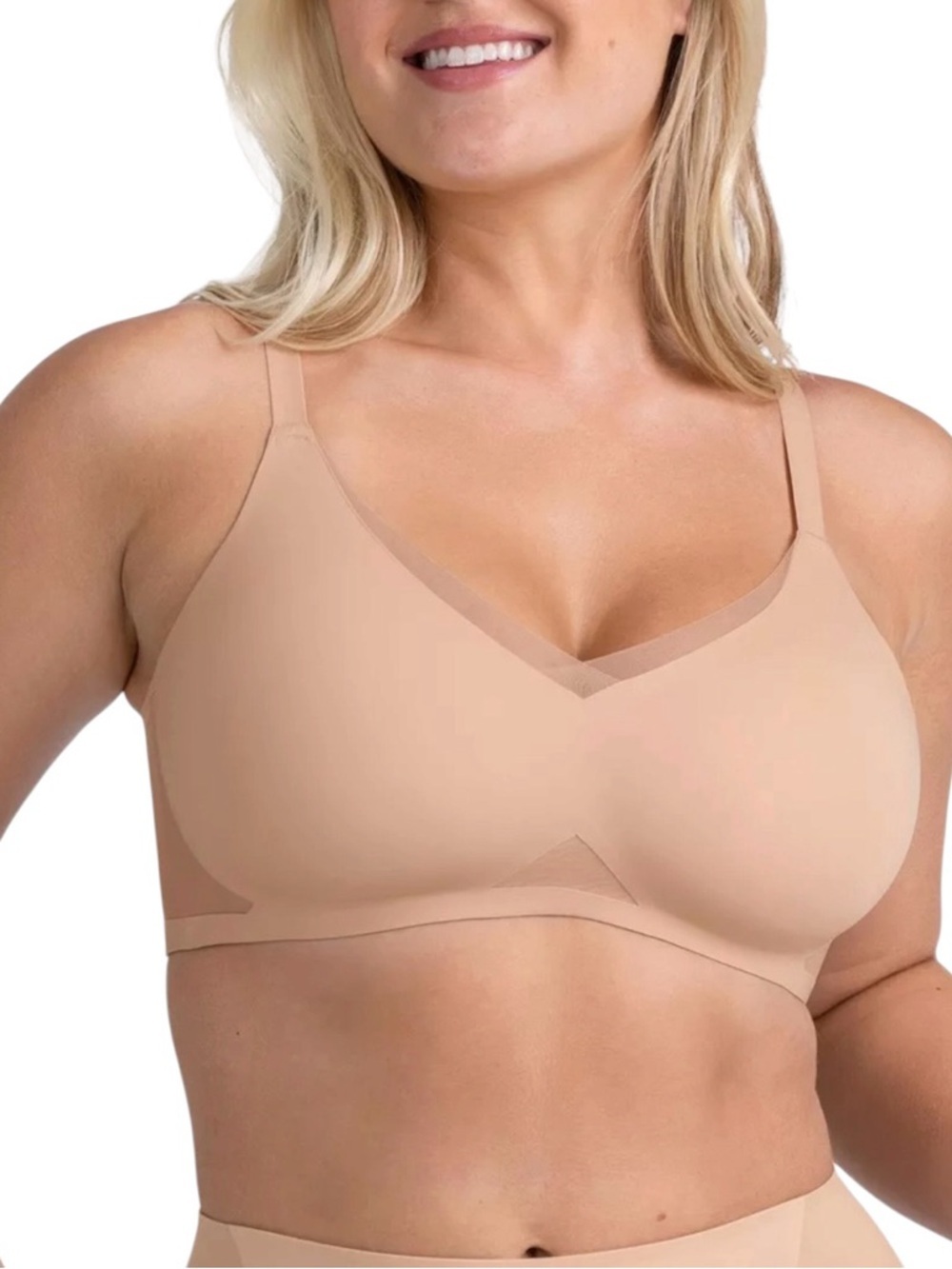 Honeylove Crossover Wireless Bra Sand Size 2X